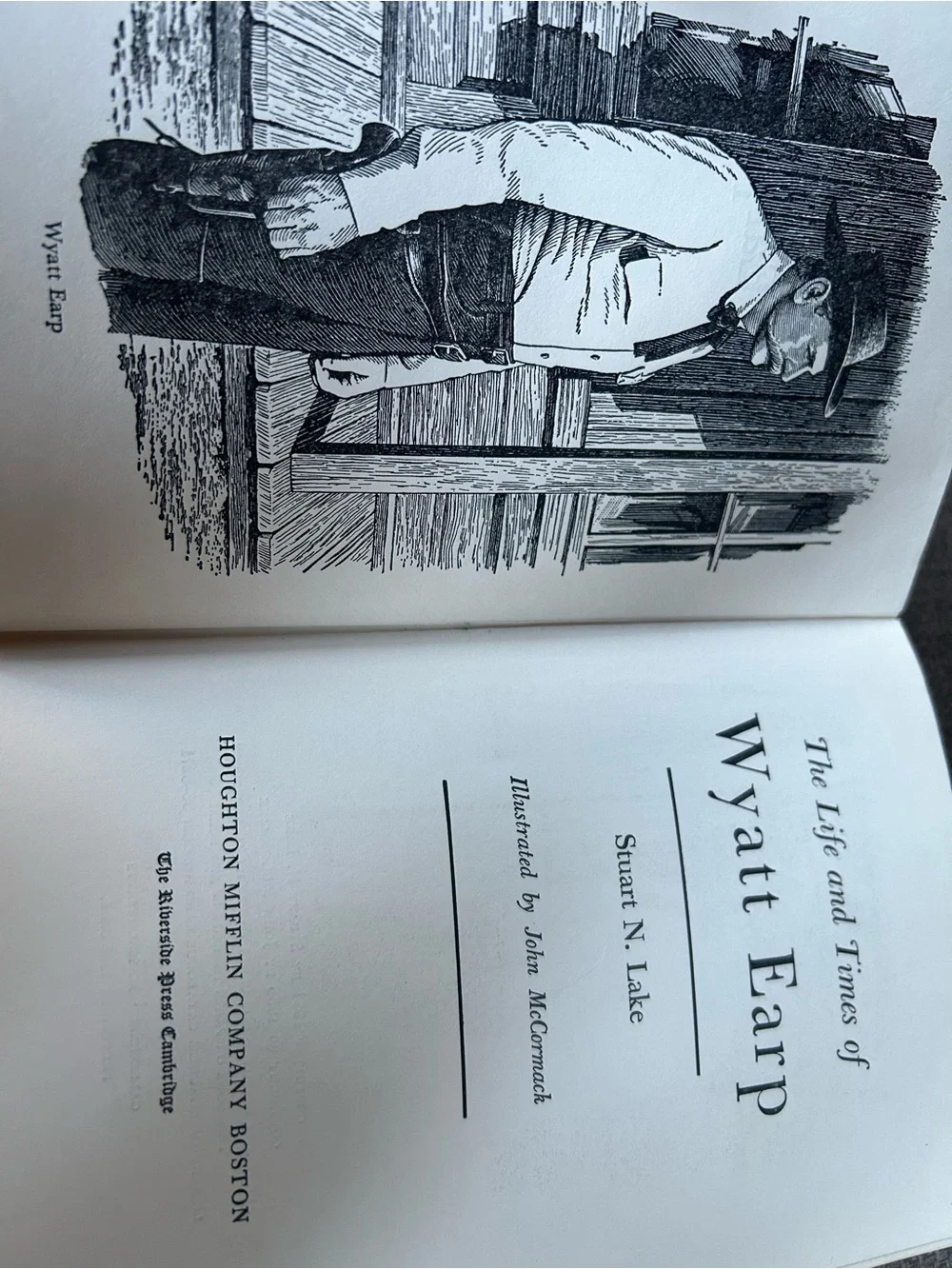 vintage hardcover book of The Life and Times of Wyatt Earp by Stuart N. Lake
